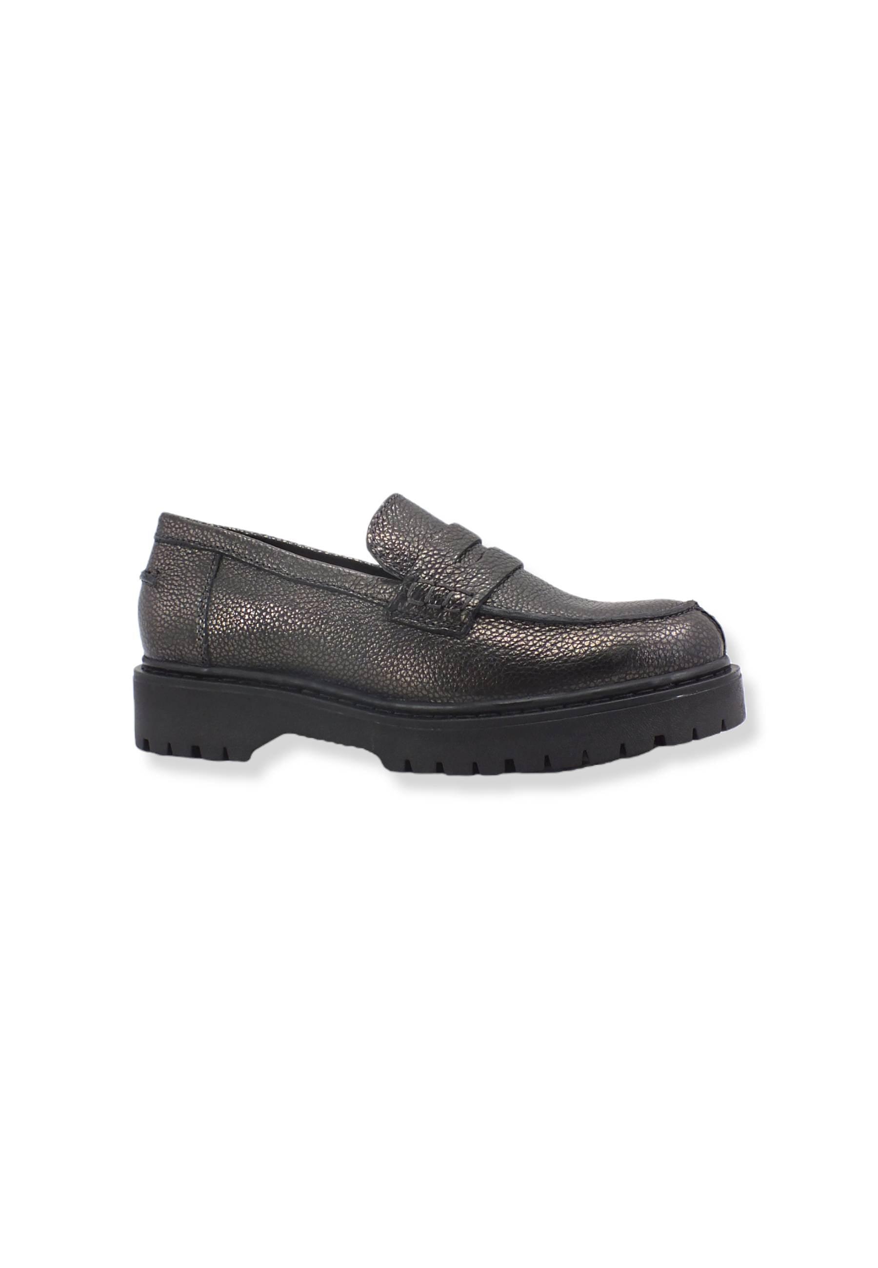 GEOX Mocassino Leather Donna Grigio Gun D16QDB000CRC1357 - Sandrini Calzature e Abbigliamento