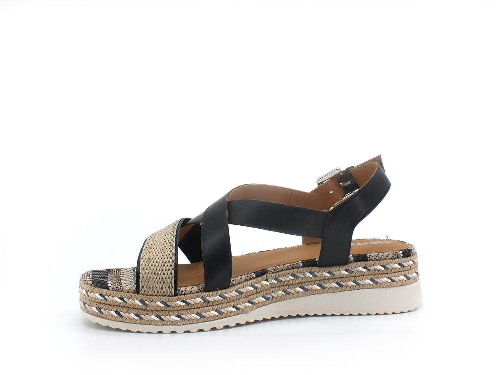 GEOX Sandalo Listini Intreccio Eolie Black Nero - Sandrini Calzature e Abbigliamento