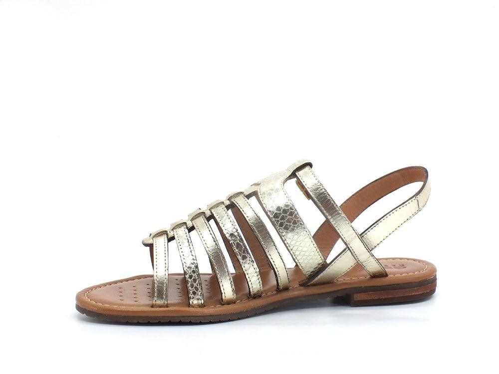 GEOX Sandalo Listini Pelle Sozy Metal Oro - Sandrini Calzature e Abbigliamento