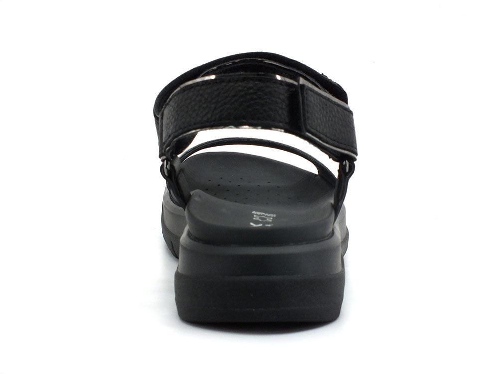 GEOX Sandalo Pelle Flatform Xand Nero - Sandrini Calzature e Abbigliamento