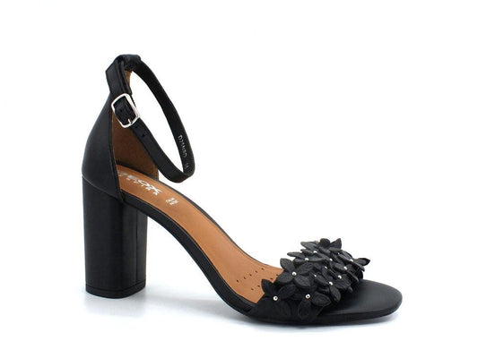 GEOX Sandalo Tacco Pelle Eraklia Bnero - Sandrini Calzature e Abbigliamento