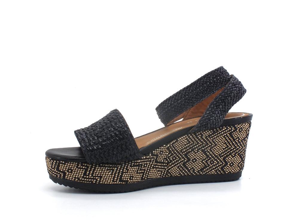 GEOX Sandalo Zeppa Lipari Black Nero - Sandrini Calzature e Abbigliamento