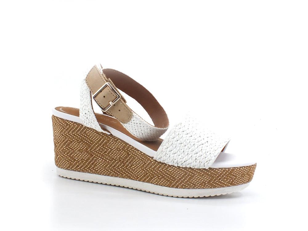 GEOX Sandalo Zeppa Lipari White Bianco - Sandrini Calzature e Abbigliamento