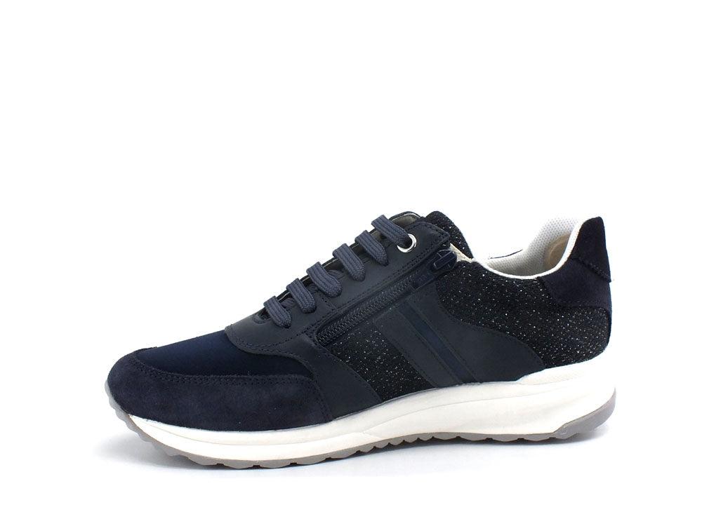 GEOX Sneaker Glitter Running Airell Blu Jeans - Sandrini Calzature e Abbigliamento