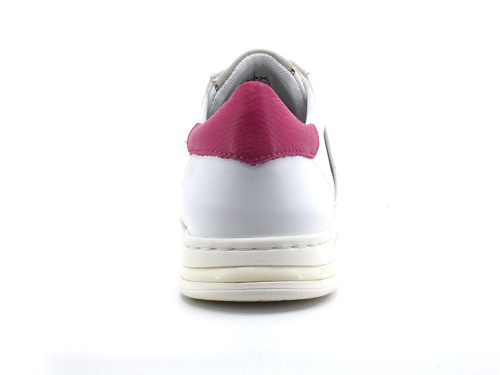 GEOX Sneaker Goat Banda Jaysen Bianco Rosa - Sandrini Calzature e Abbigliamento