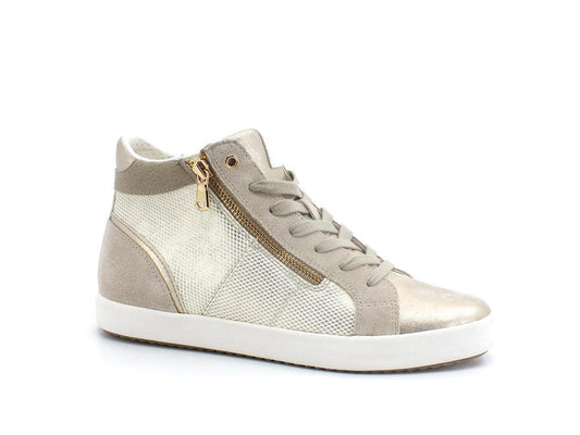 GEOX Sneaker Hi Metal Blombiee Oro - Sandrini Calzature e Abbigliamento