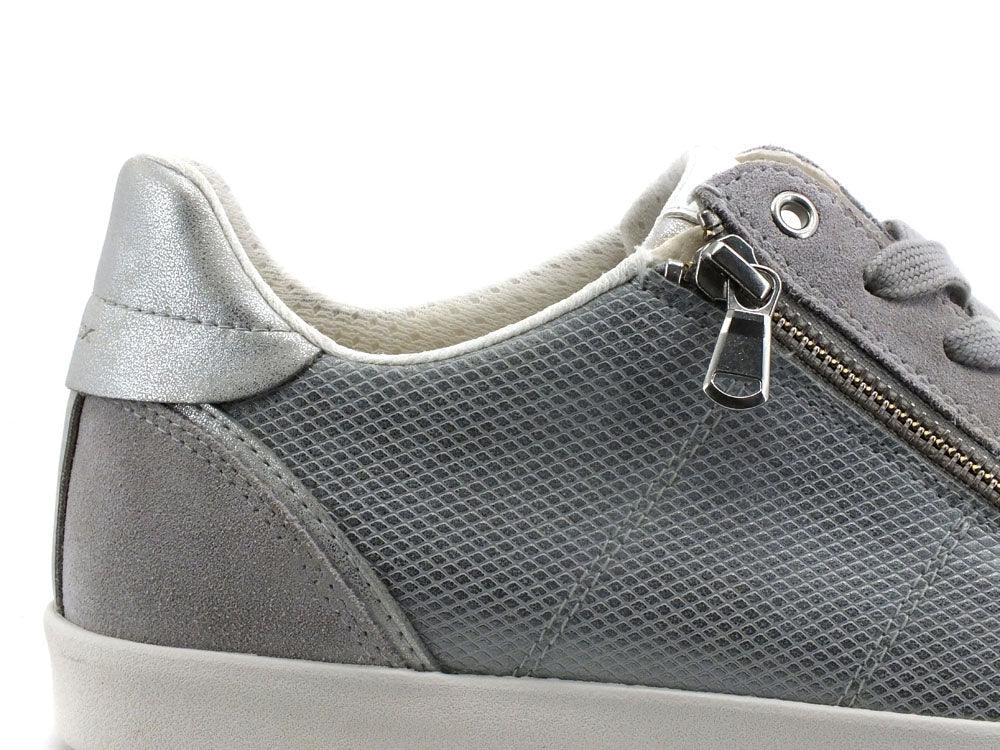 GEOX Sneaker Met Syn Metal Grigio - Sandrini Calzature e Abbigliamento