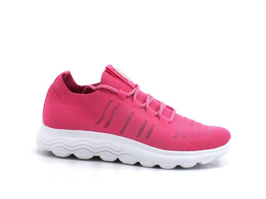 GEOX Sneaker Running Knitted Spherica Rosa Fuxia - Sandrini Calzature e Abbigliamento