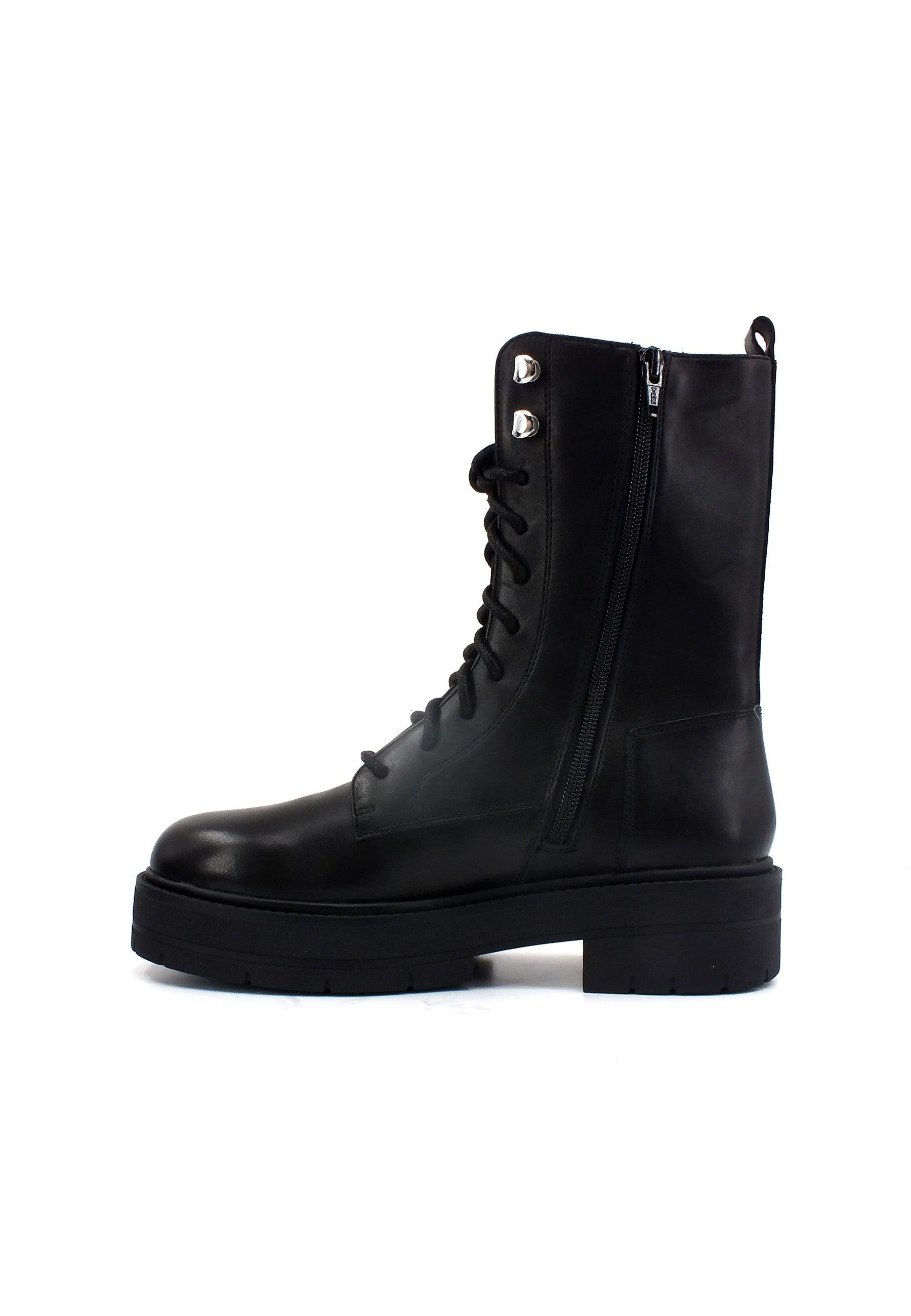 GEOX Spherica Stivaletto Anfibio Donna Black D36VDJ00043C9999 - Sandrini Calzature e Abbigliamento