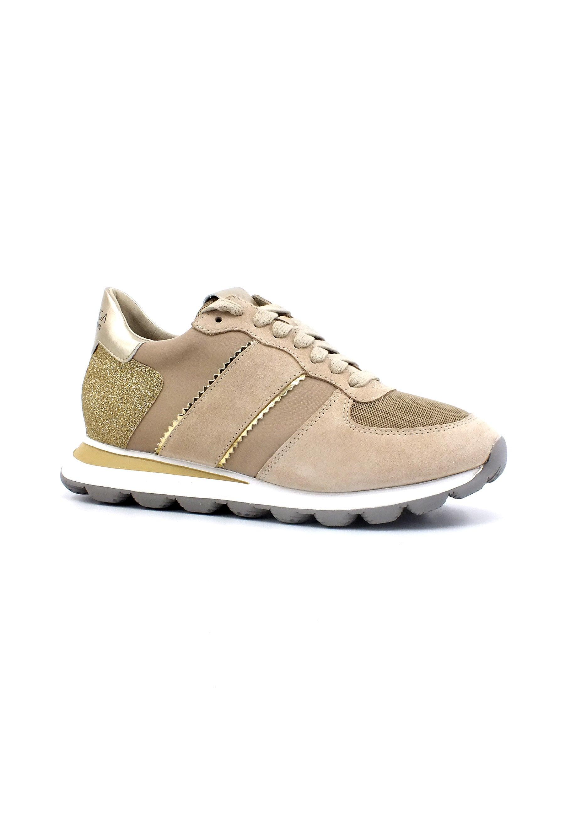 GEOX Spherica V Series Sneaker Donna Taupe Gold D26F4A022FUCH62L - Sandrini Calzature e Abbigliamento
