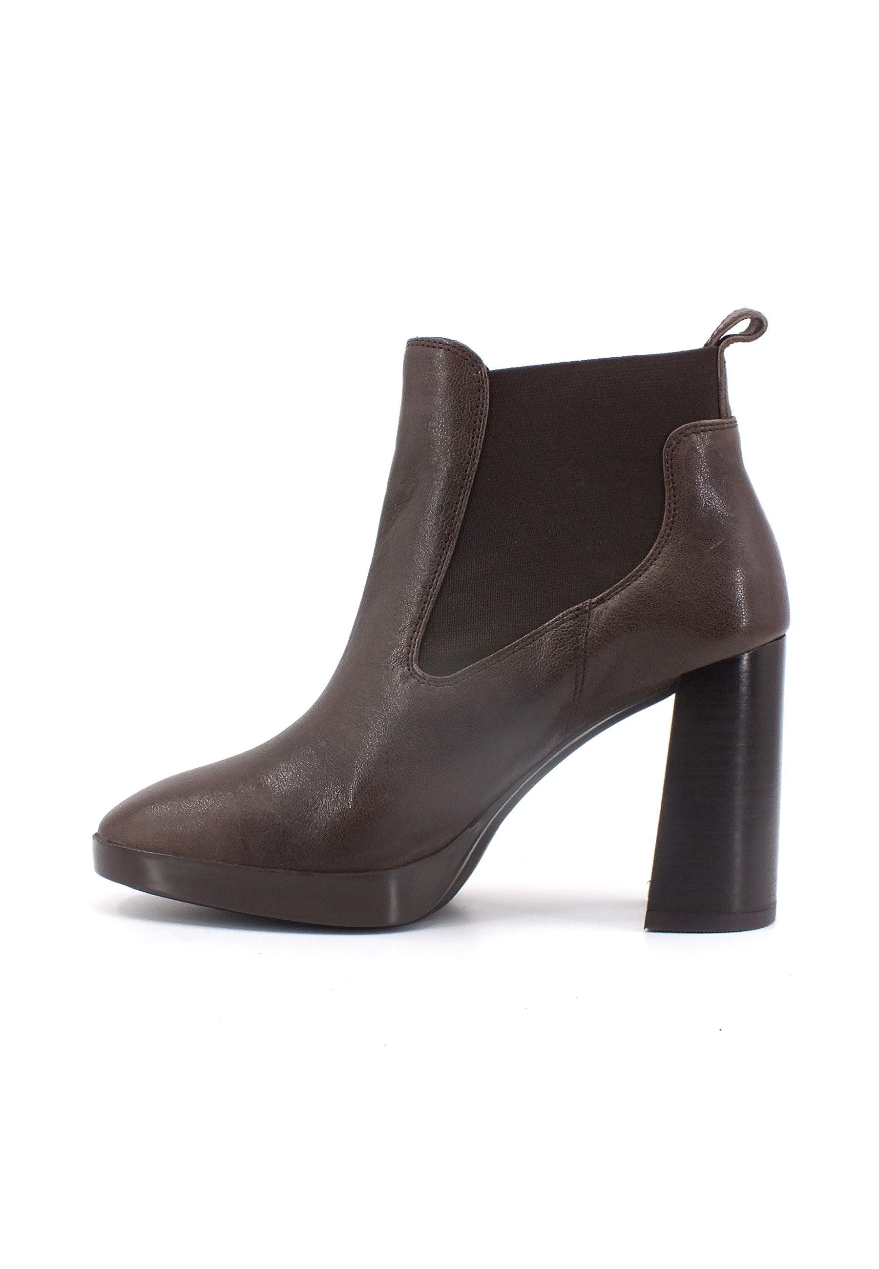 GEOX Teulada Stivaletto Tronchetto Donna Dark Brown D36VLE0LMNHC6006 - Sandrini Calzature e Abbigliamento