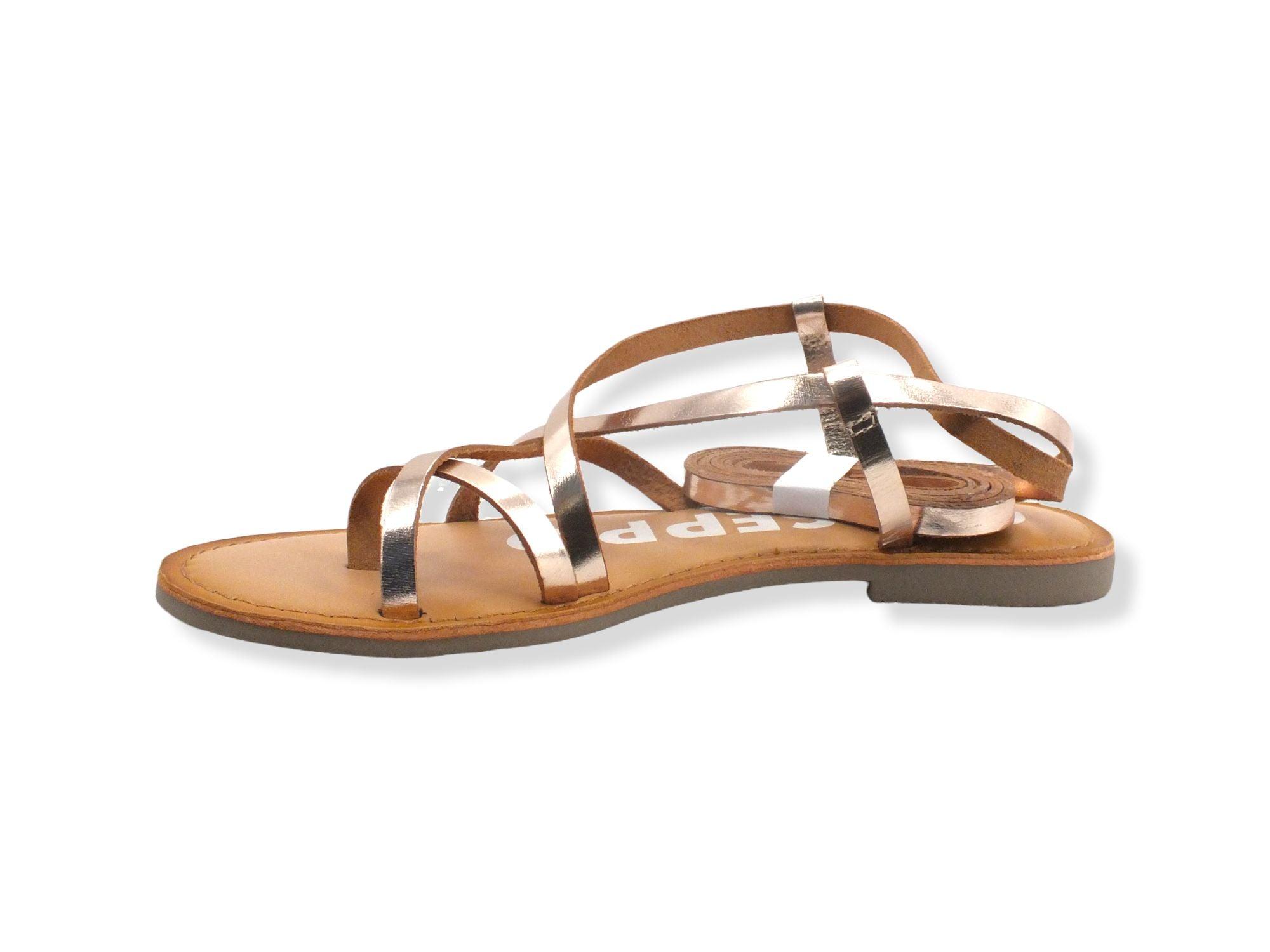 GIOSEPPO Claverack Sandalo Gladiator Infradito Gold 58494 - Sandrini Calzature e Abbigliamento