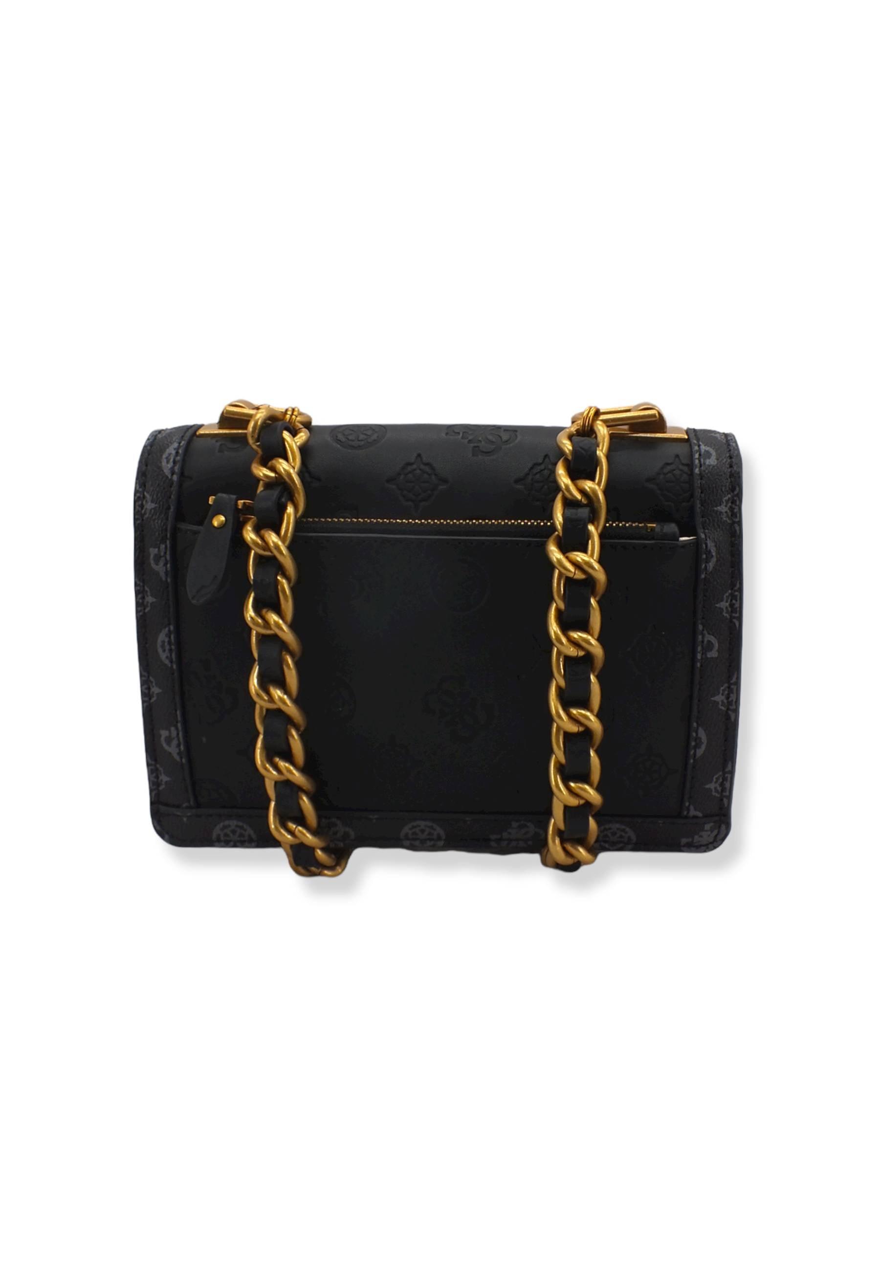 GUESS Abey Crossbody Loghi Borsa Tracolla Donna Black Logo Multi PB855821 - Sandrini Calzature e Abbigliamento