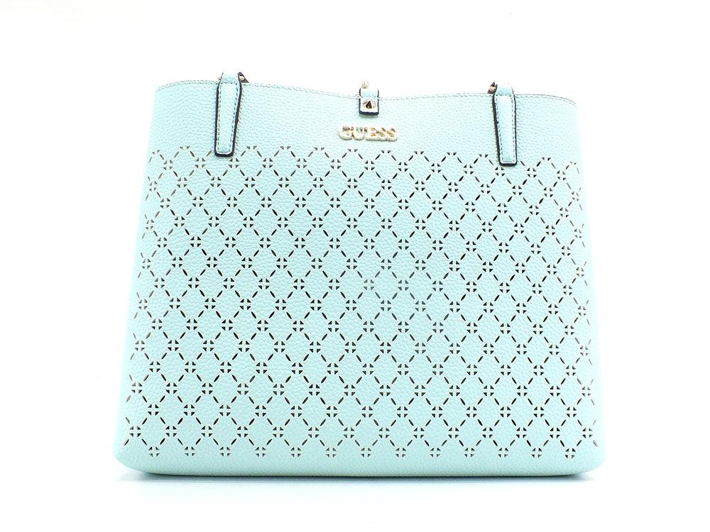 GUESS Amara Socety Carryall Borsa Traforata Azzrurro Surf XG849310 - Sandrini Calzature e Abbigliamento