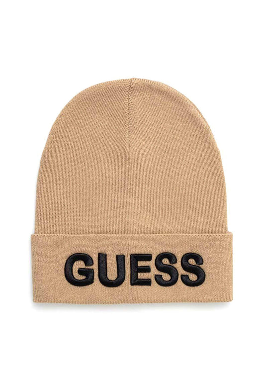 GUESS Beanie Berretta Uomo Beige Black AM5027POL01 - Sandrini Calzature e Abbigliamento