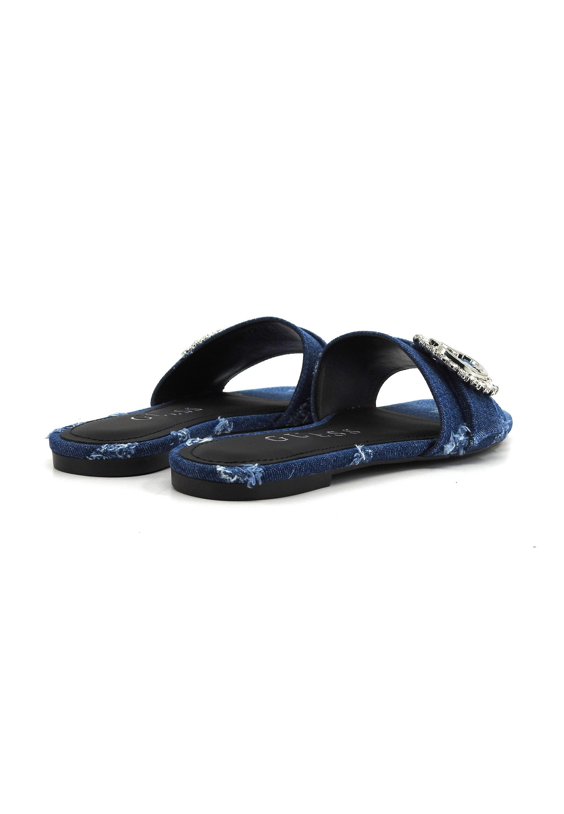 GUESS Ciabatta Donna Denim Blue FLJLLYDEN19 - Sandrini Calzature e Abbigliamento