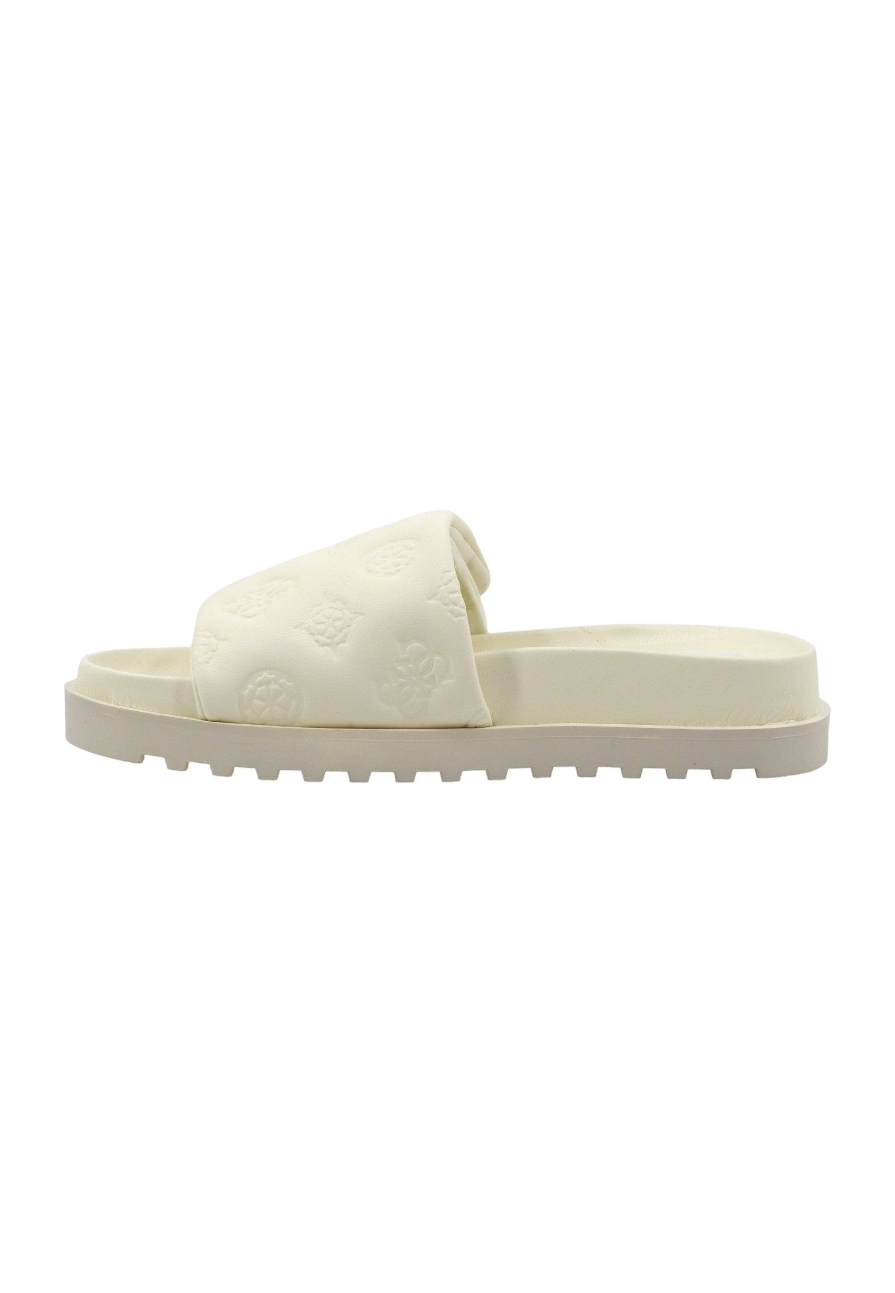 GUESS Ciabatta Donna Ivory Bianco FLJFABFAL19 - Sandrini Calzature e Abbigliamento