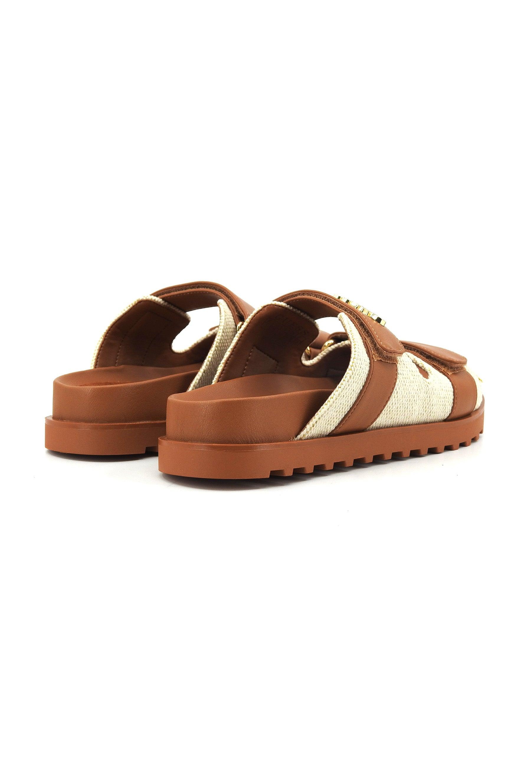 GUESS Ciabatta Donna Natural Marrone FLJFB4ELE19 - Sandrini Calzature e Abbigliamento