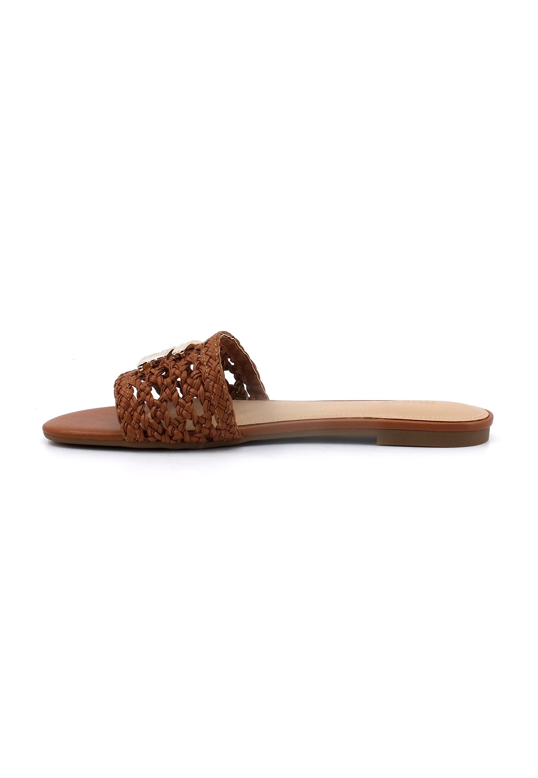 GUESS Ciabatta Intreccio Donna Cognac FL6TSSELE19 - Sandrini Calzature e Abbigliamento
