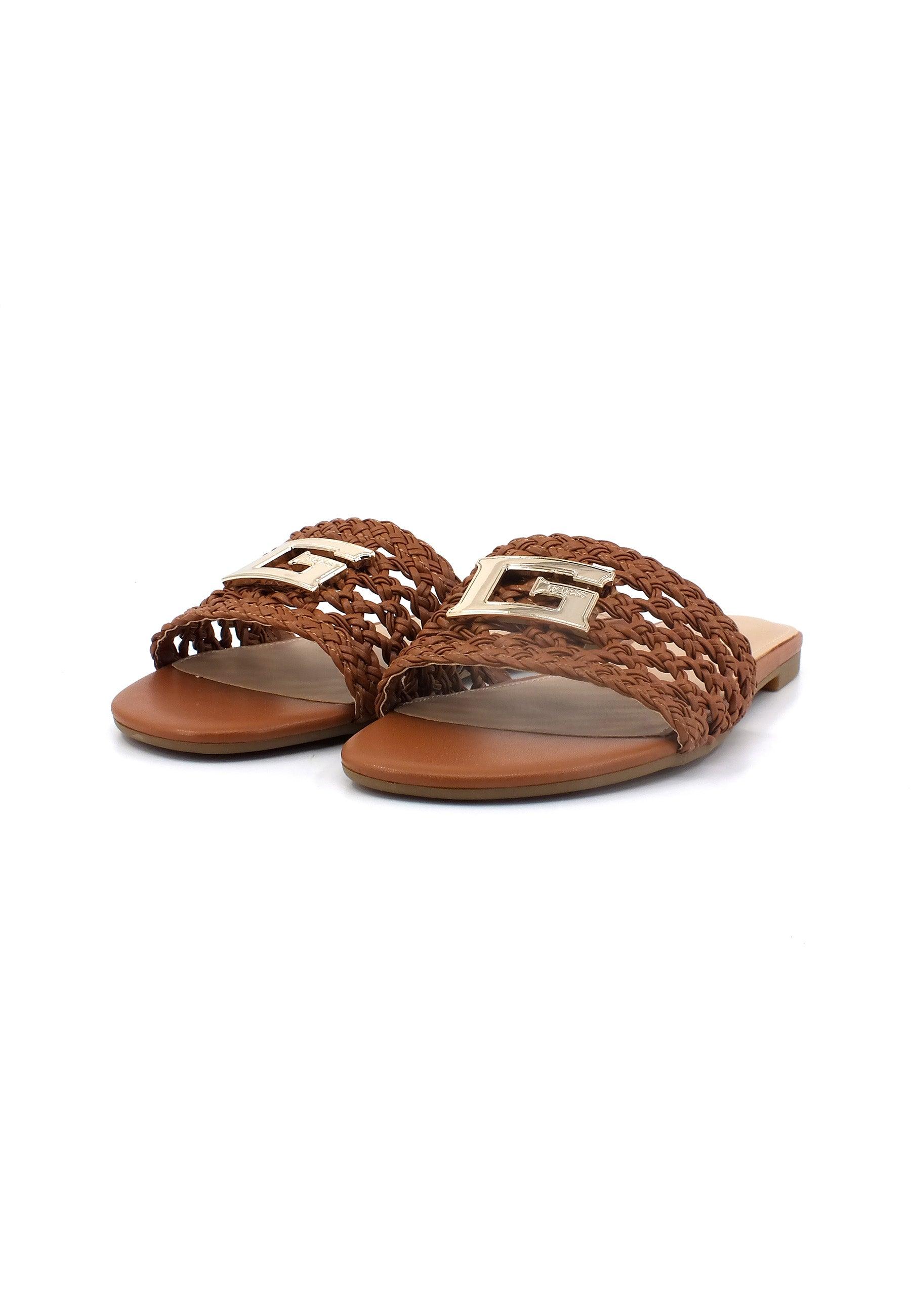 GUESS Ciabatta Intreccio Donna Cognac FL6TSSELE19 - Sandrini Calzature e Abbigliamento