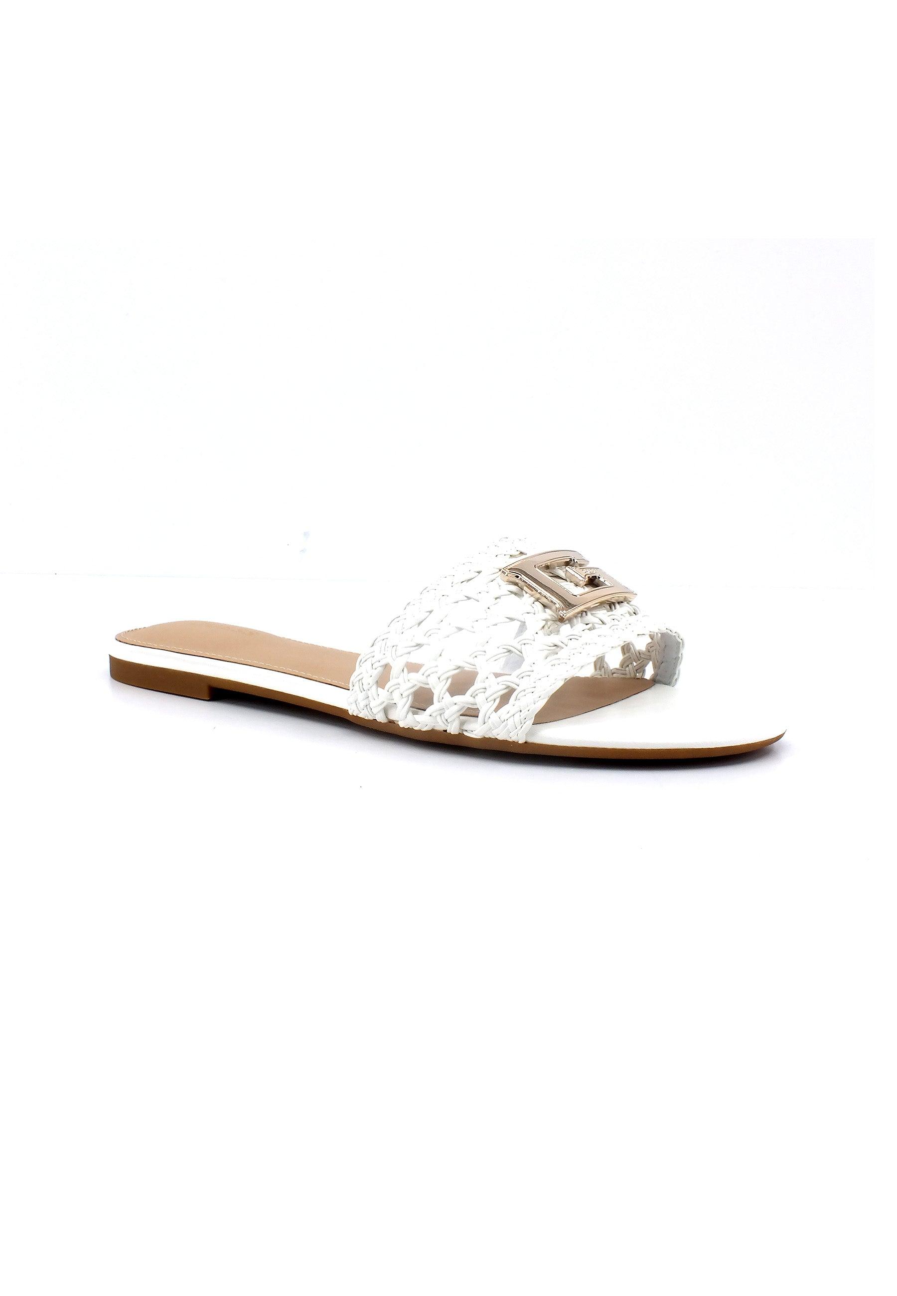 GUESS Ciabatta Intreccio Donna White FL6TSSELE19 - Sandrini Calzature e Abbigliamento