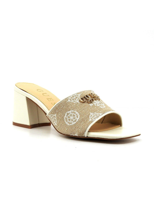 GUESS Ciabatta Tacco Donna White FLJGAIFAL03 - Sandrini Calzature e Abbigliamento