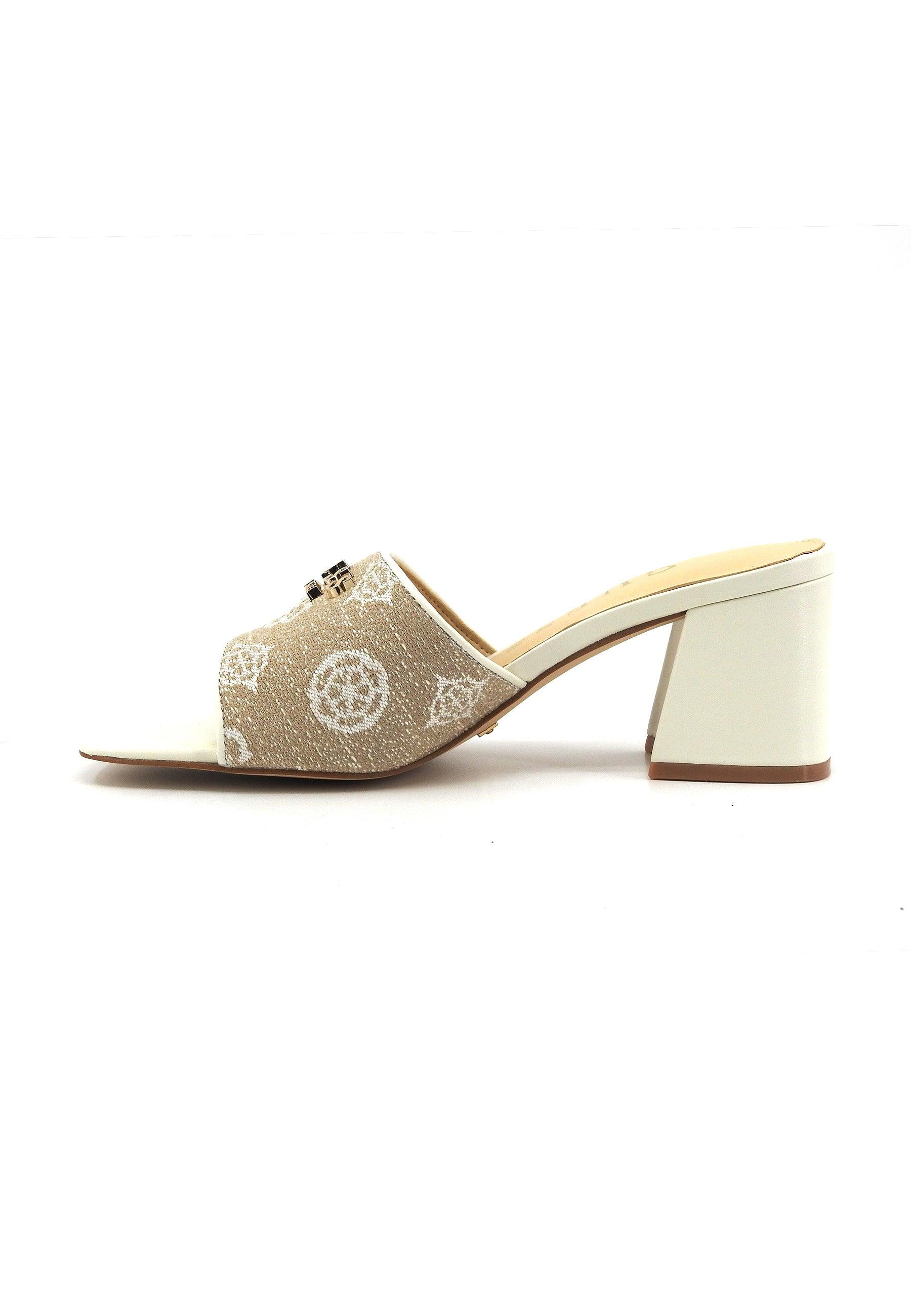 GUESS Ciabatta Tacco Donna White FLJGAIFAL03 - Sandrini Calzature e Abbigliamento