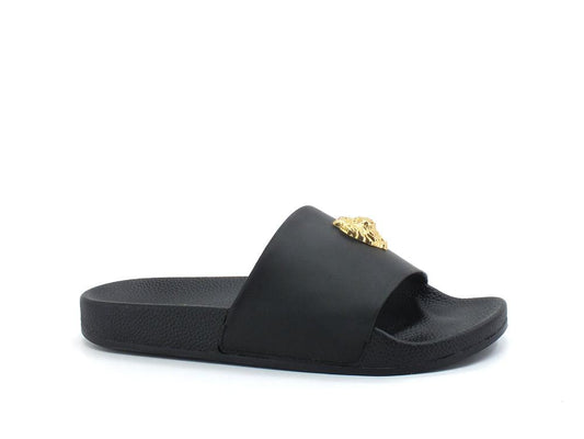 GUESS Ciabatta Uomo Logo Lion Black FM6RLEELE19 - Sandrini Calzature e Abbigliamento