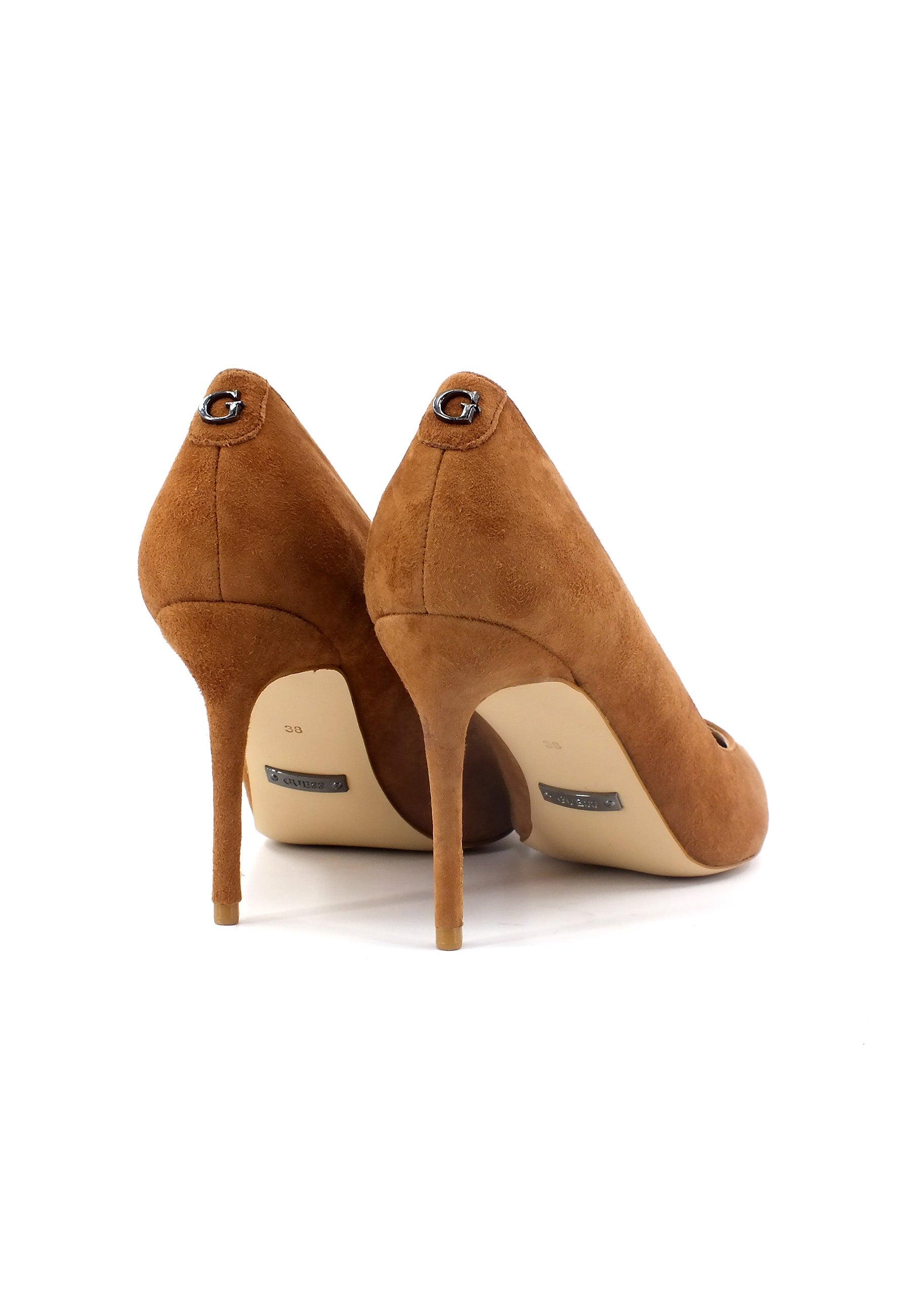 GUESS Décolléte Scamosciato Donna Cognac FL7RICSUE08 - Sandrini Calzature e Abbigliamento