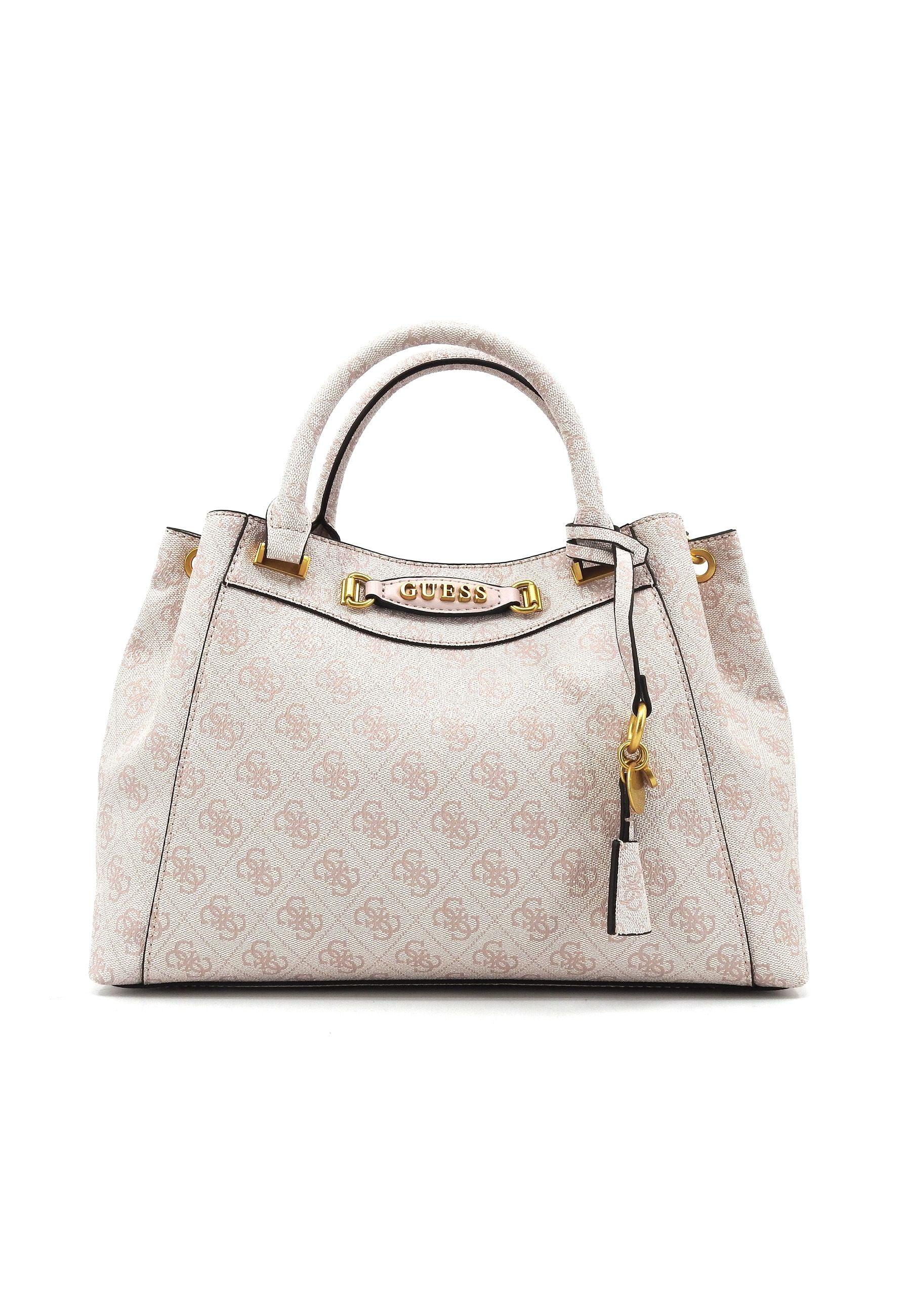 GUESS Emera Borsa Donna Girlfriend Satchel Blush Logo Rosa BA931606 - Sandrini Calzature e Abbigliamento