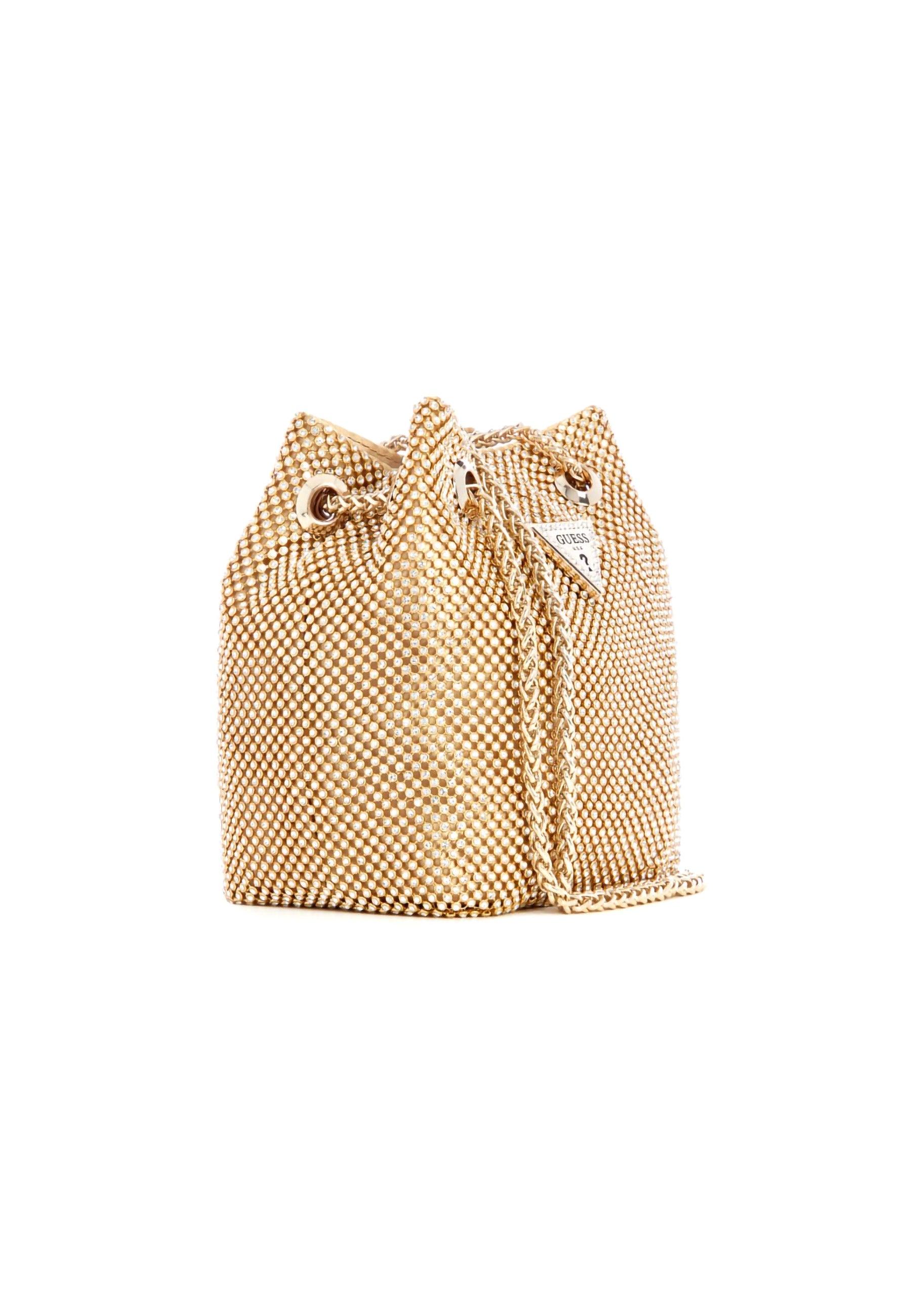 GUESS Lua Mini Bucket Pochette Donna Gold RG920575 - Sandrini Calzature e Abbigliamento