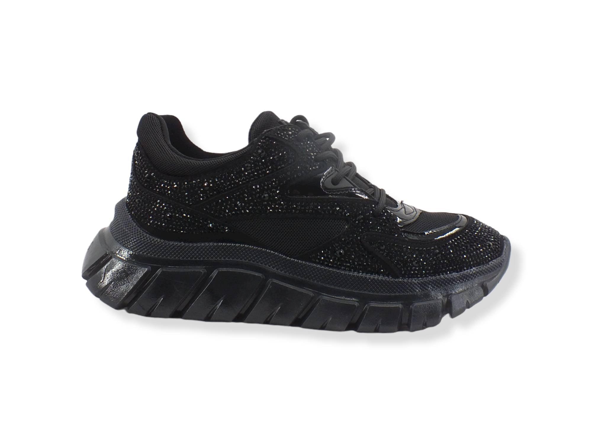 GUESS Running Strass Mesh Sneaker Donna Black FL7CLAESU12 - Sandrini Calzature e Abbigliamento