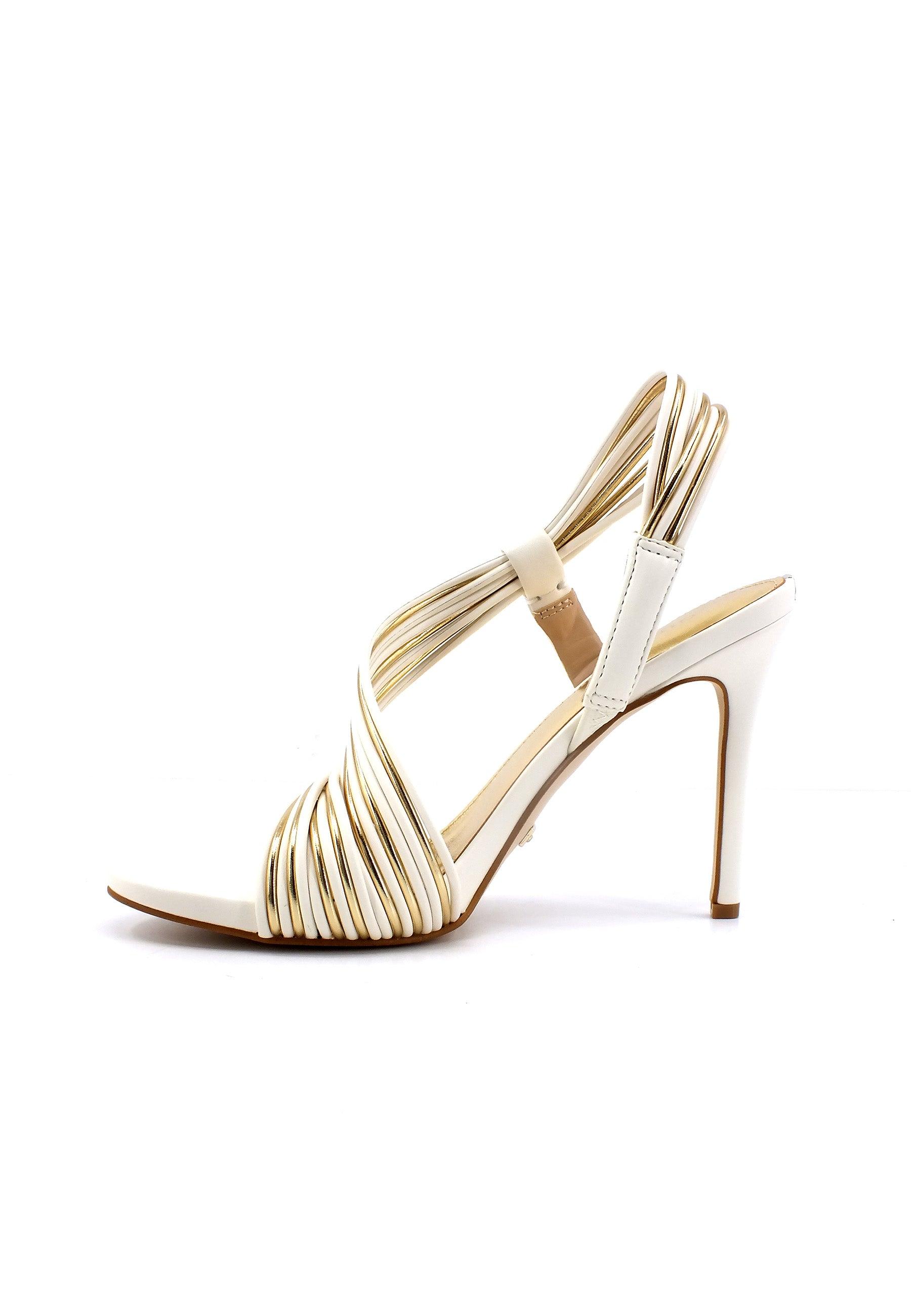 GUESS Sandalo Bicolor Donna White Platino FL6FIZLEL03 - Sandrini Calzature e Abbigliamento