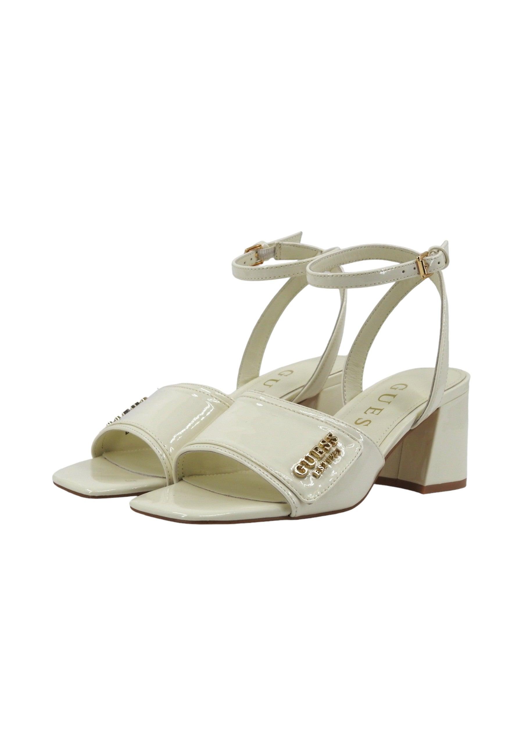 GUESS Sandalo Tacco Donna Bianco Ivory FLJGABPAT03 - Sandrini Calzature e Abbigliamento