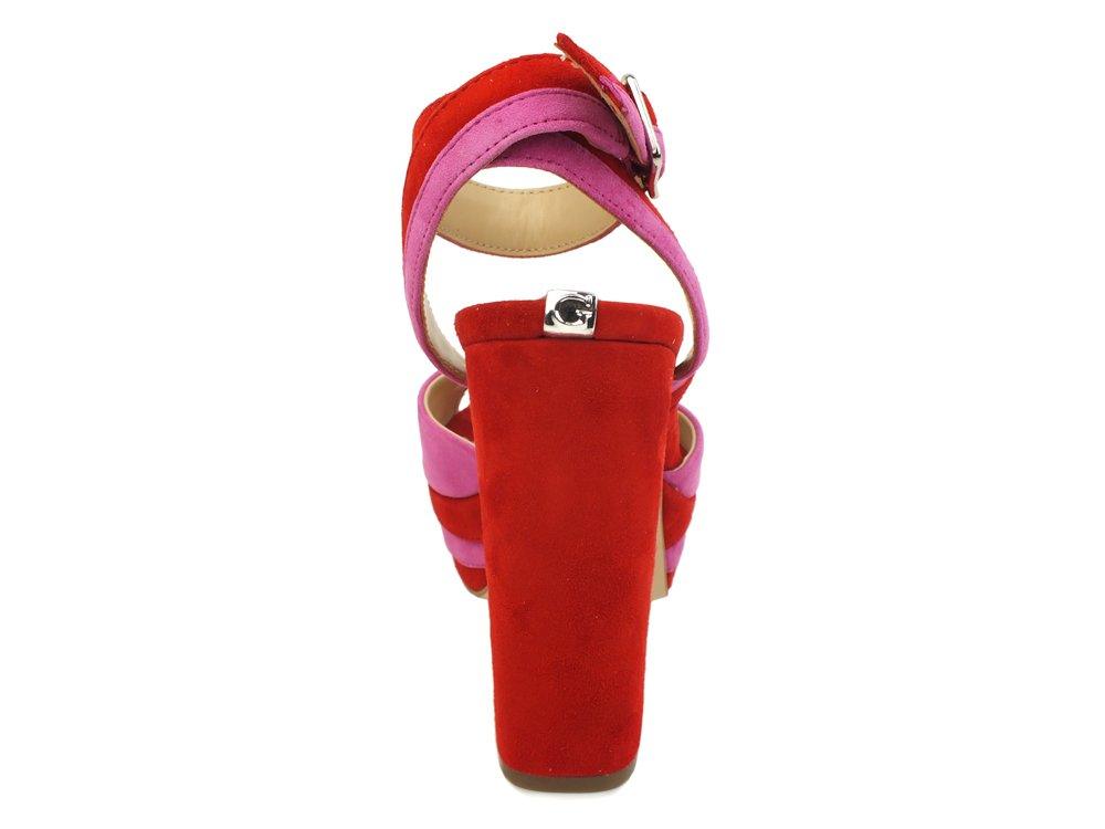GUESS Sandalo Tacco Red Pink FLFAN1SUE03 - Sandrini Calzature e Abbigliamento
