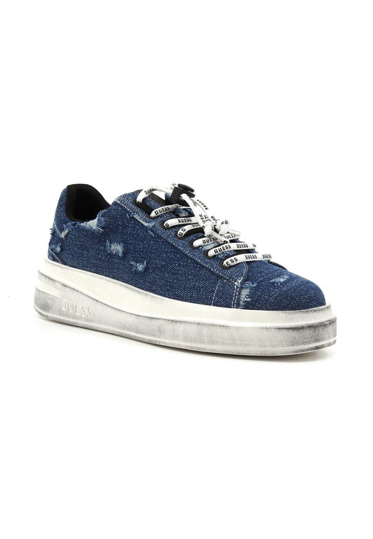 Guess Sneaker Donna Platform Dark Blue Denim FLJELBDEN12 - Sandrini Calzature e Abbigliamento