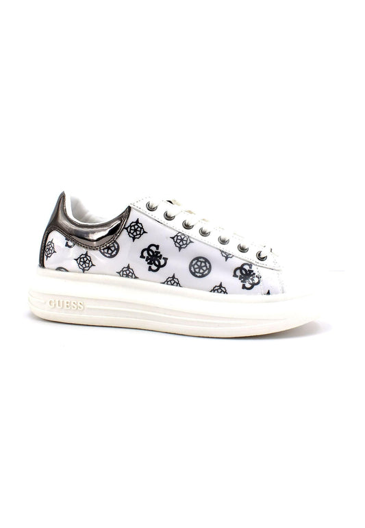 GUESS Sneaker Donna Retro Metal White Gun FL5VIBFAB12 - Sandrini Calzature e Abbigliamento