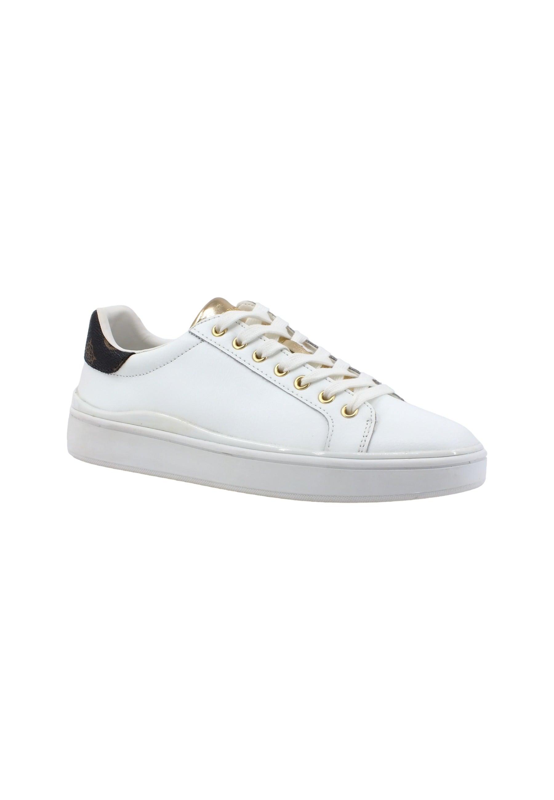 GUESS Sneaker Donna White Brown FL7BNNLEA12 - Sandrini Calzature e Abbigliamento