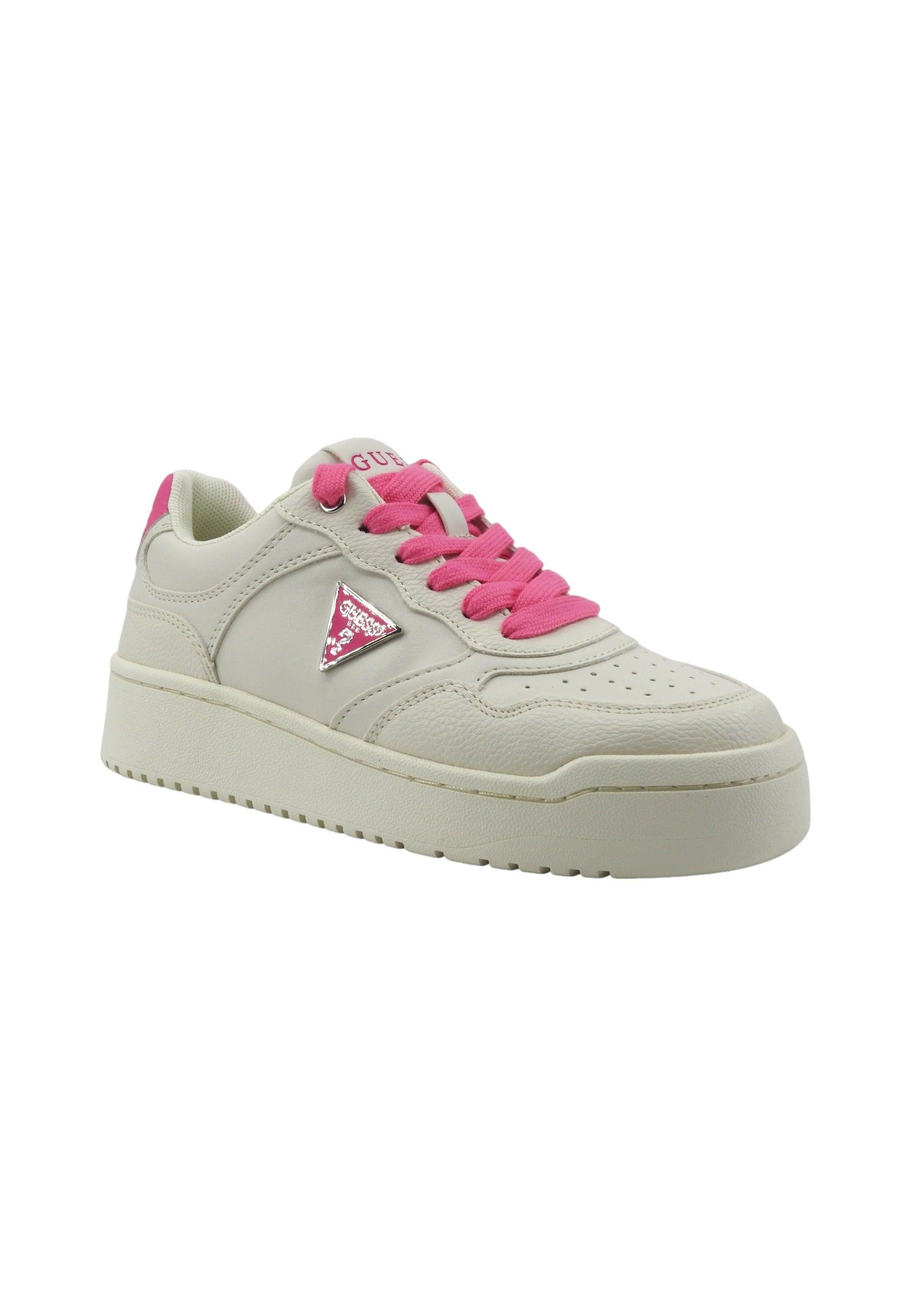 GUESS Sneaker Donna White Pink FLPMIRELE12 - Sandrini Calzature e Abbigliamento
