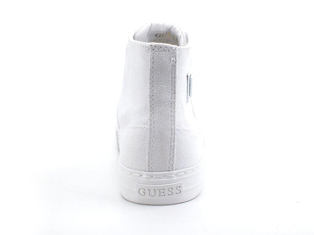 GUESS Sneaker Hi Text Logo White FL6PZEFAB12 - Sandrini Calzature e Abbigliamento