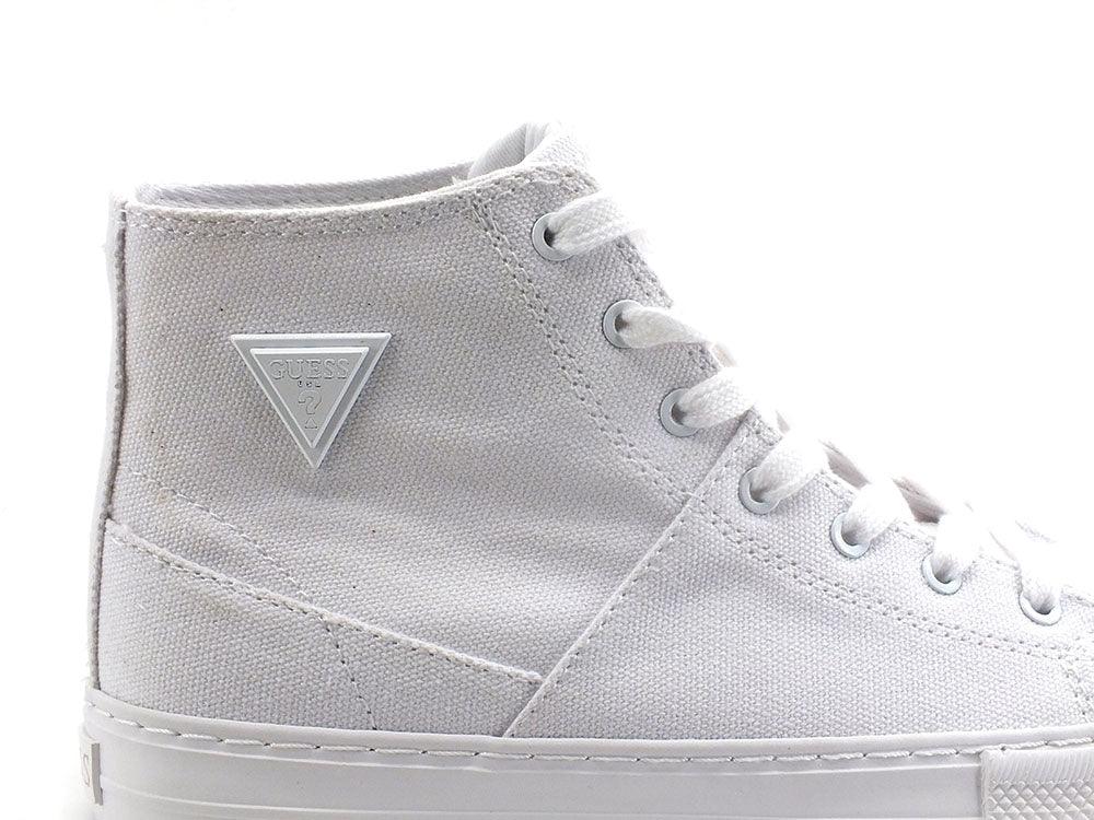 GUESS Sneaker Hi Text Logo White FL6PZEFAB12 - Sandrini Calzature e Abbigliamento