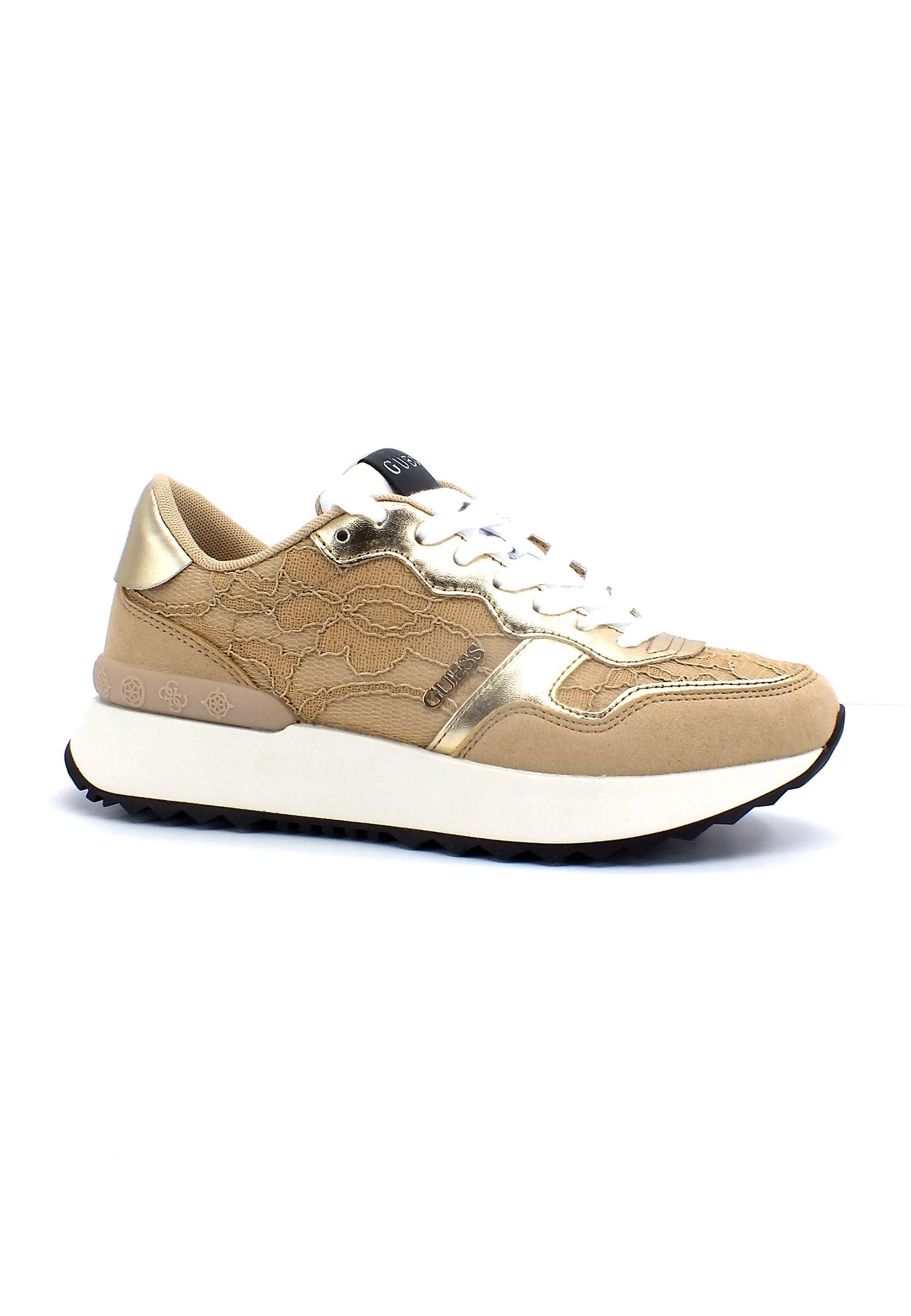GUESS Sneaker Pizzo Donna Beige FL5VN2SMR12 - Sandrini Calzature e Abbigliamento