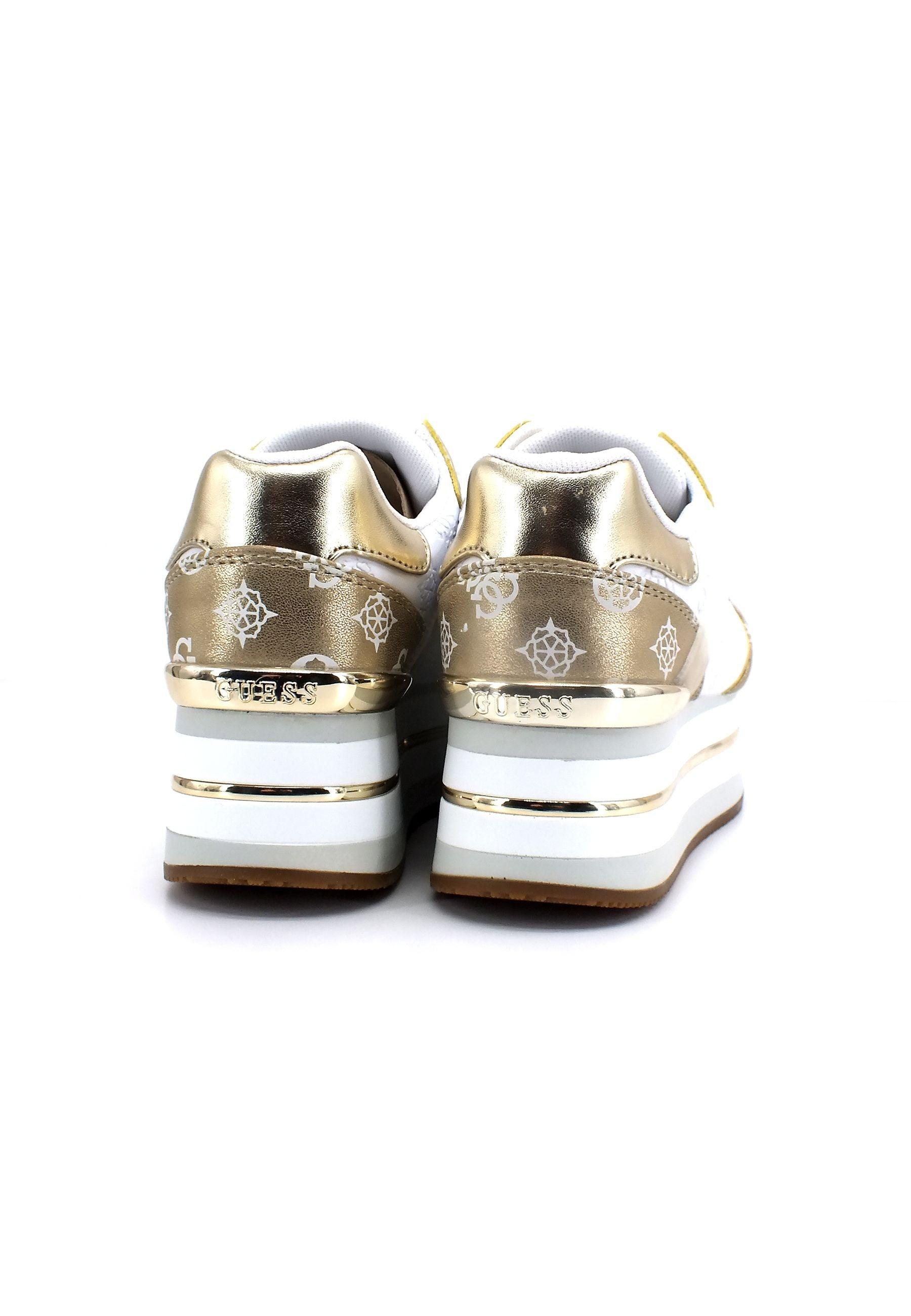 GUESS Sneaker Platform Donna White Gold FL5HN3SML12 - Sandrini Calzature e Abbigliamento