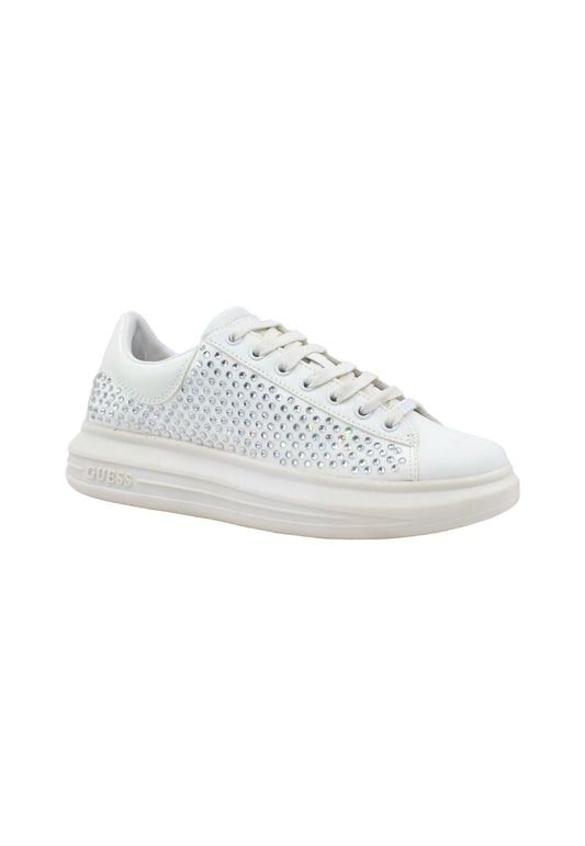 GUESS Sneaker Strass Donna White FL5VIBELE12 - Sandrini Calzature e Abbigliamento