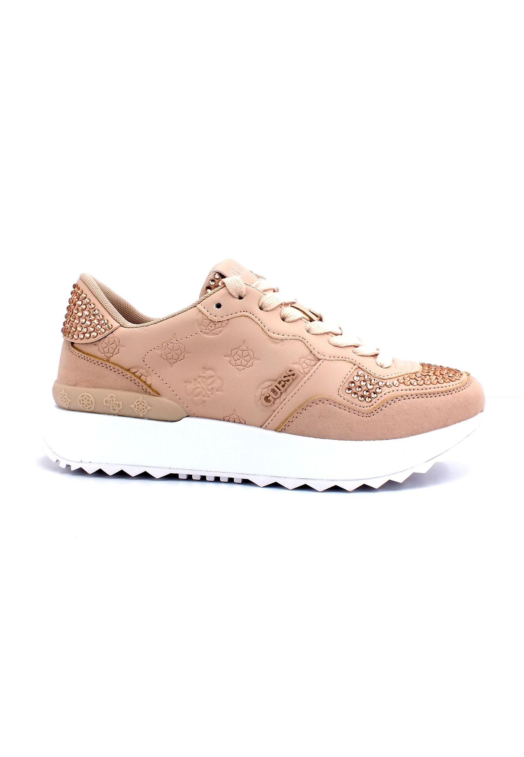 GUESS Sneaker Strass Loghi Sneaker Rosa Blush FL5VN3SMA12 - Sandrini Calzature e Abbigliamento