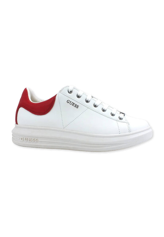 GUESS Sneaker Uomo White Red FM5VIBELE12 - Sandrini Calzature e Abbigliamento