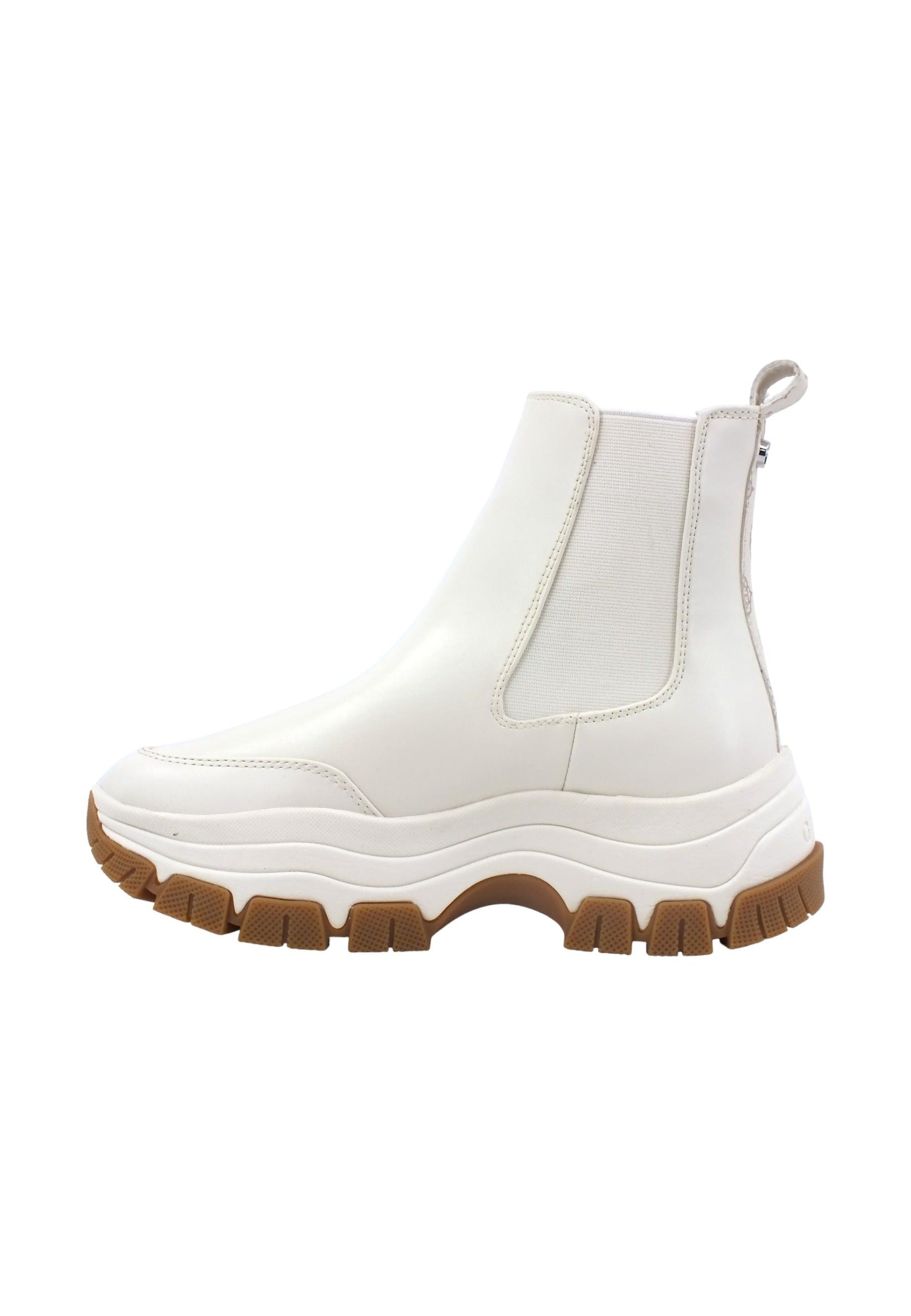 GUESS Stivaletto Polacco Donna Cream Bianco FL8BEOELE12 - Sandrini Calzature e Abbigliamento