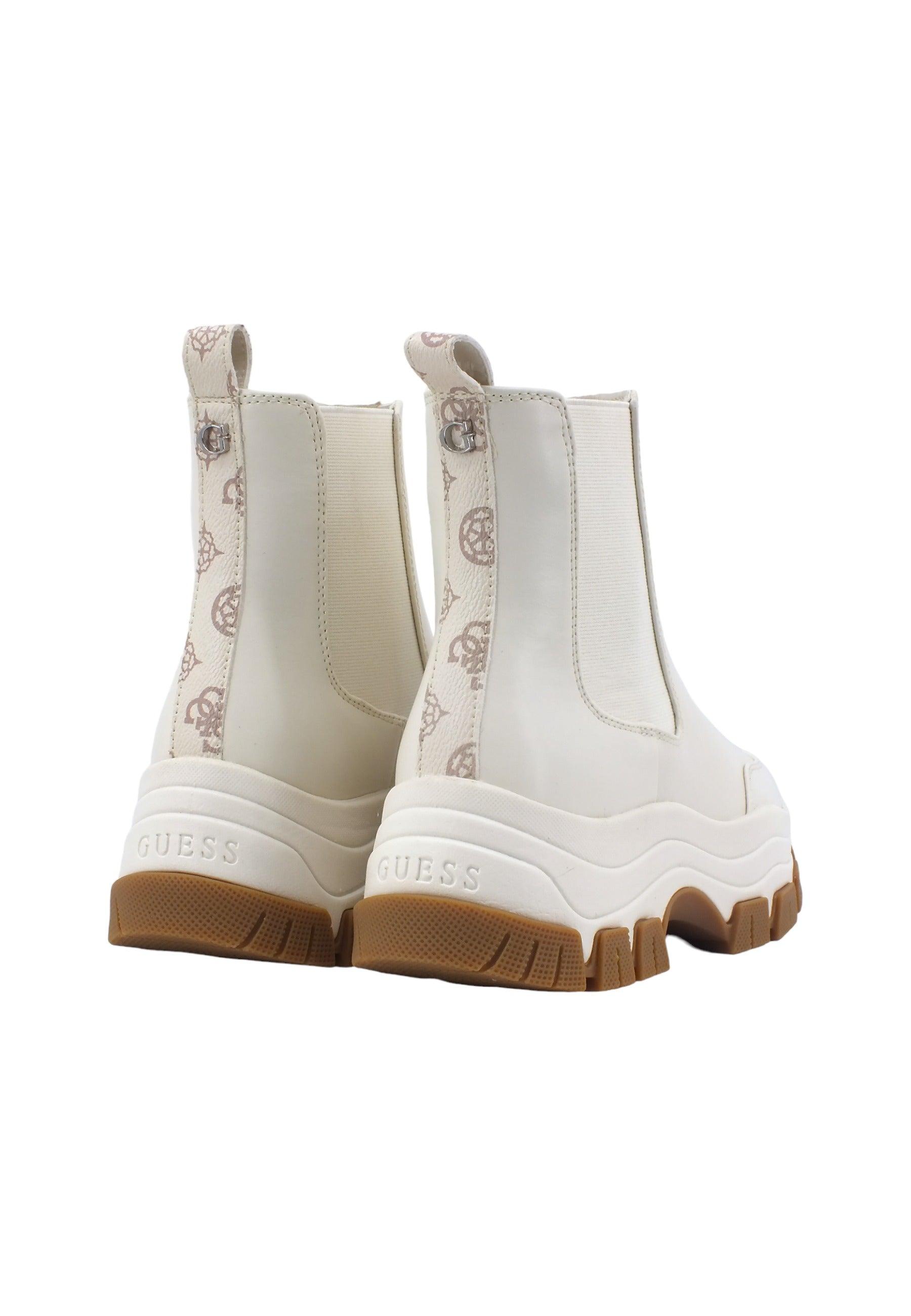 GUESS Stivaletto Polacco Donna Cream Bianco FL8BEOELE12 - Sandrini Calzature e Abbigliamento