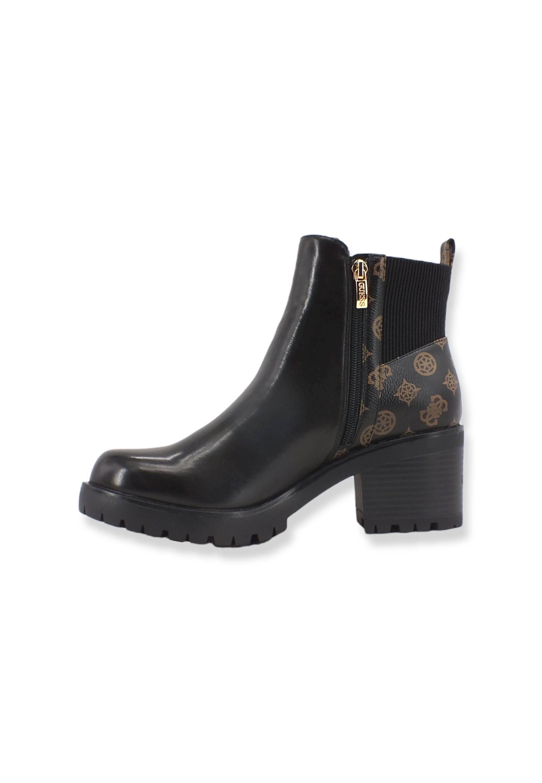 GUESS Stivaletto Polacco Donna Tacco Largo Brown Ocra FL7NBRELE10 - Sandrini Calzature e Abbigliamento
