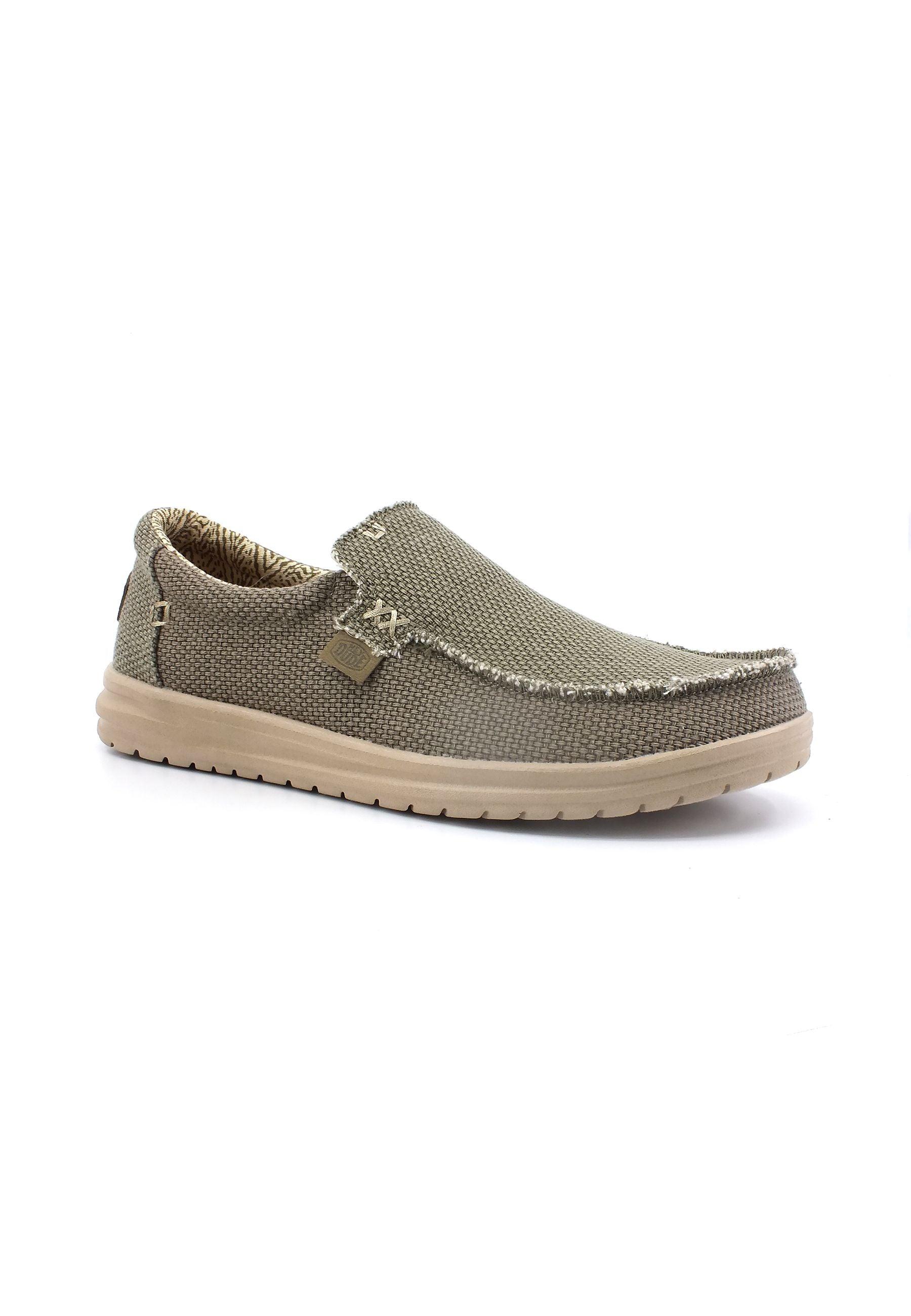 HEY DUDE Mikka Braided Mocassino Uomo Army 40124-3VE - Sandrini Calzature e Abbigliamento